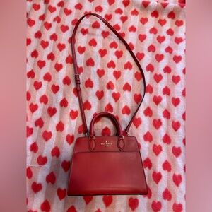 Kate Spade Red Leather Women's Bag Madison Small